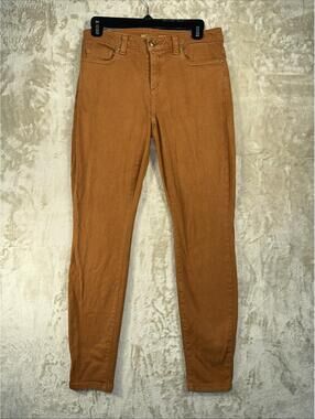Michael Kors Women’s Izzy Skinny Orange/Bronze Jeans Size 4 w/ Gold accents